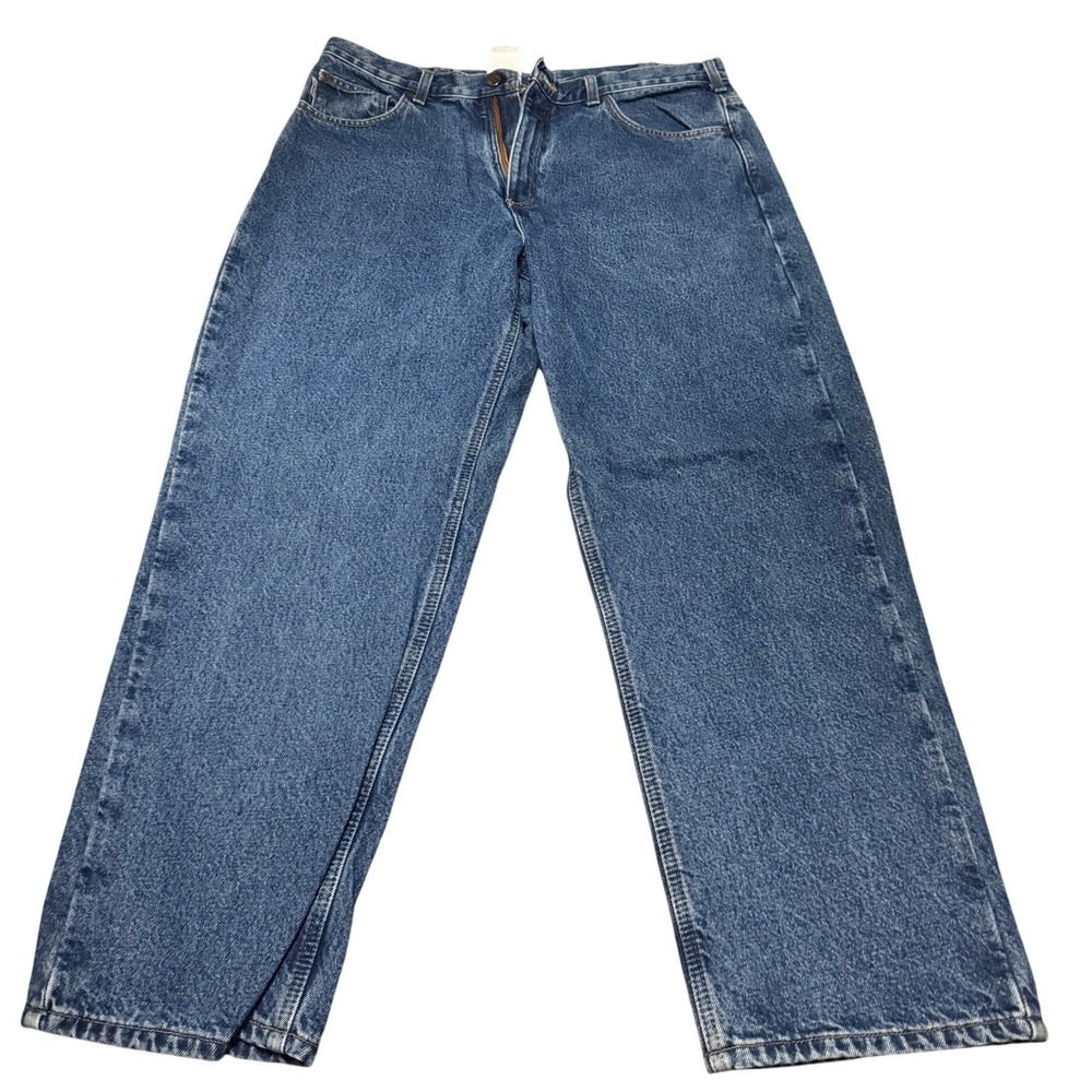 Carhartt Relaxed Fit Flannel‎ Lined Denim Jeans Mens 36x30 Blue B172 DST